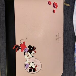 Kate Spade Pink and Black Minnie Mouse Laptop Sleeve